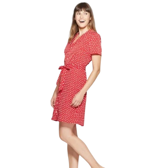 a new day Red Polka Dot Midi Dress - Picture 4 of 13